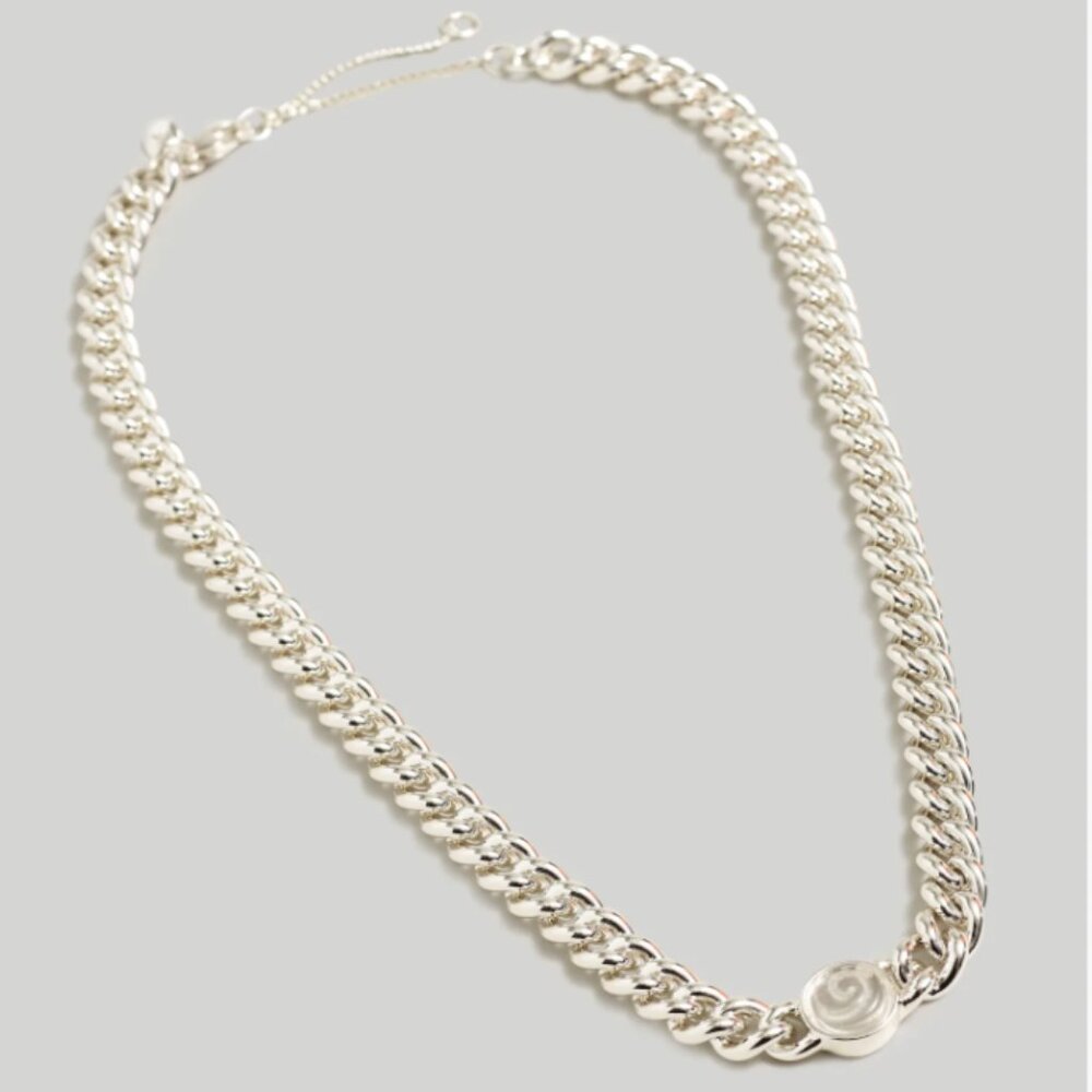 Madewell Simple Chain Necklace in Polished Silver